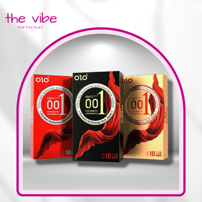 OLO 001 Smooth Thin Sensitive - Hyaluronic Acid Nourishing Ultra Thin Condoms